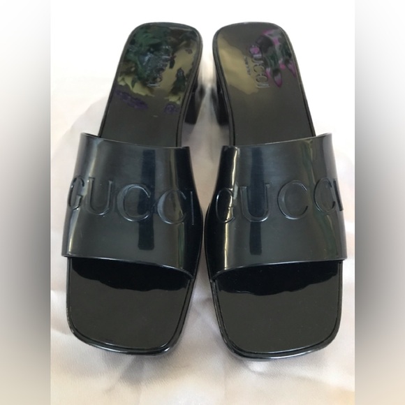 GUCCI made in ITALY size38 (8)black high platform comfortable . NEW ! - Picture 13 of 16